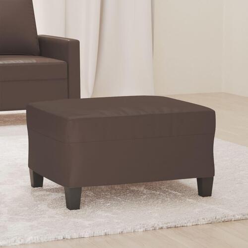 Fodskammel 70x55x41 cm kunstlæder brun
