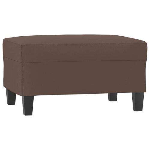 Fodskammel 70x55x41 cm kunstlæder brun