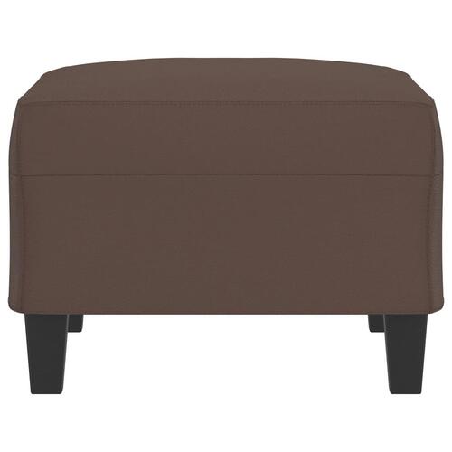 Fodskammel 70x55x41 cm kunstlæder brun