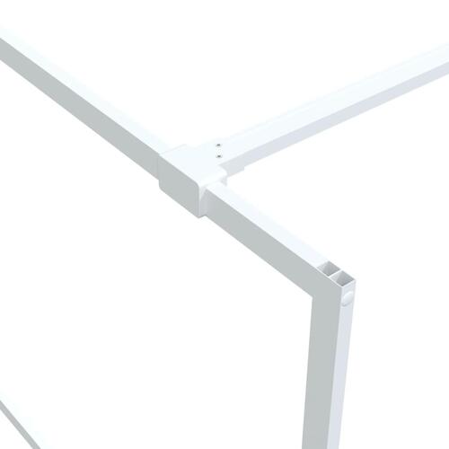 Brusevæg 115x195 cm klart sikkerhedsglas hvid