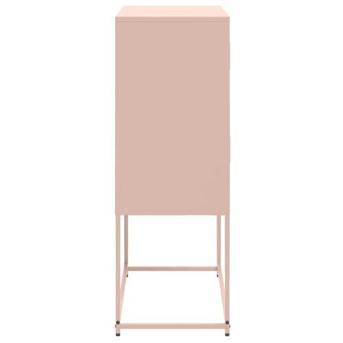 Skænk 68,5x38,5x107 cm stål lyserød