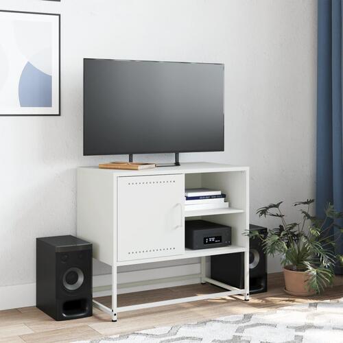 Tv-bord 100,5x39x60,5 cm stål olivengrøn