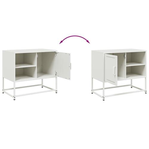 Tv-bord 100,5x39x60,5 cm stål olivengrøn