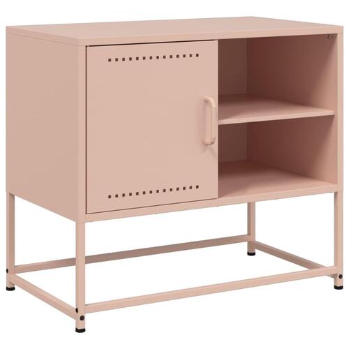 Tv-bord 68x39x60,5 cm stål lyserød
