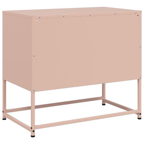 Tv-bord 68x39x60,5 cm stål lyserød