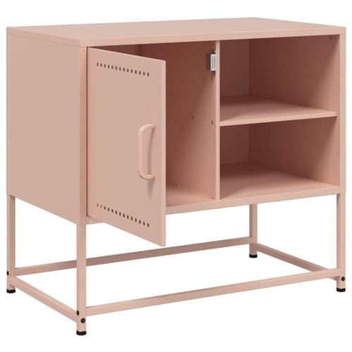 Tv-bord 68x39x60,5 cm stål lyserød
