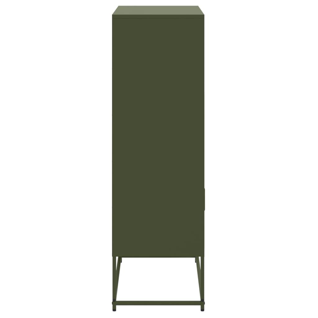Skab 68,5x38,5x123,5 cm stål olivengrøn