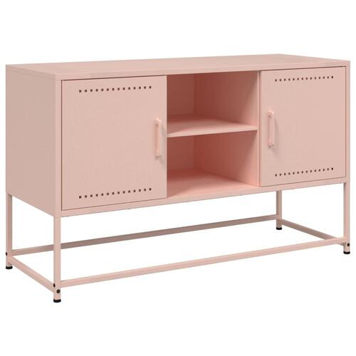 Skab 36x39x123 cm stål lyserød