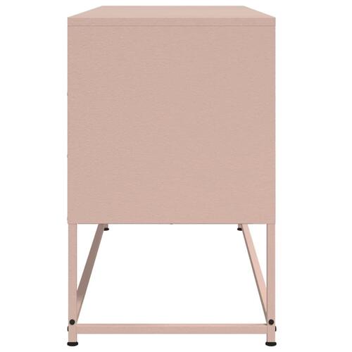 Skab 36x39x123 cm stål lyserød