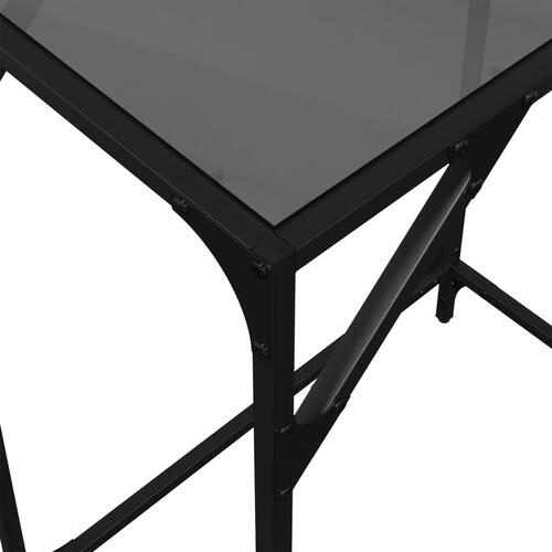 Konsolbord med sort glastop 60x35x81 cm stål