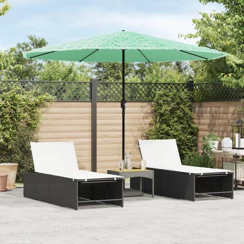 Haveparasol med stålstang 324x324x247 cm grøn