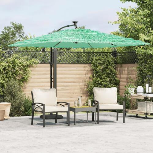 Haveparasol med stålstang 269x269x235 cm grøn