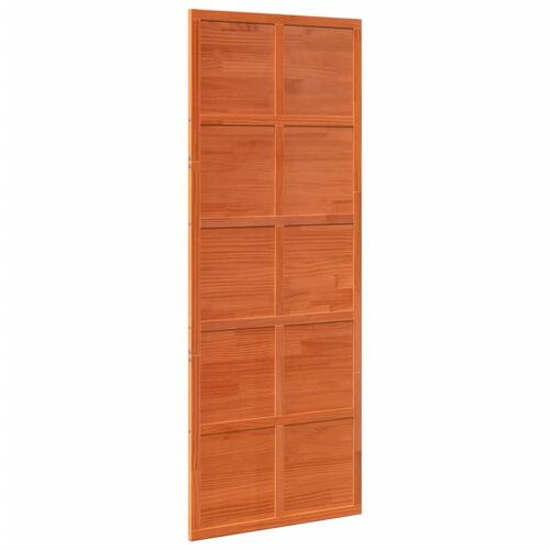 Skydedør 80x208 cm massivt fyrretræ gyldenbrun