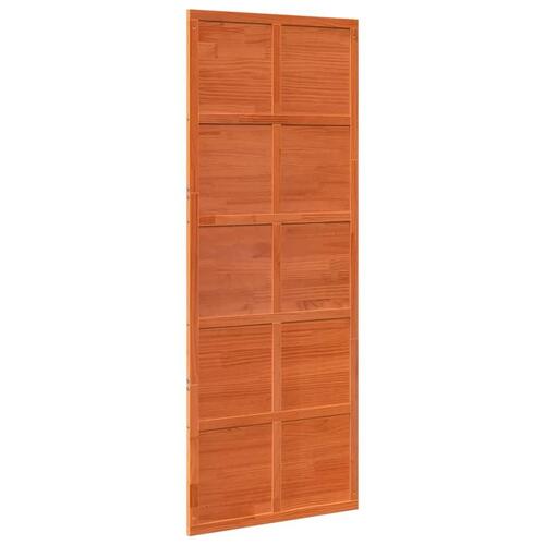 Skydedør 80x208 cm massivt fyrretræ gyldenbrun