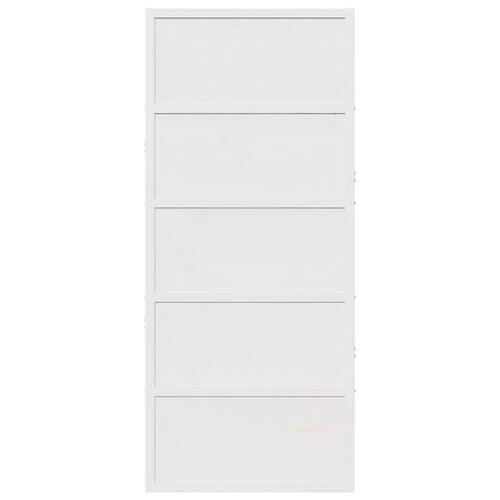 Skydedør 90x208 cm massivt fyrretræ hvid