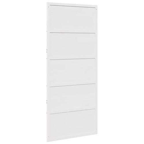 Skydedør 90x208 cm massivt fyrretræ hvid