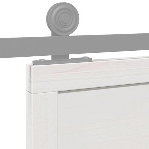 Skydedør 90x208 cm massivt fyrretræ hvid