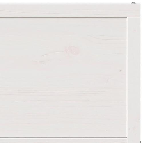 Skydedør 90x208 cm massivt fyrretræ hvid