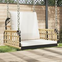 Hængestol med hynder 63x58x39 cm polyrattan og stål