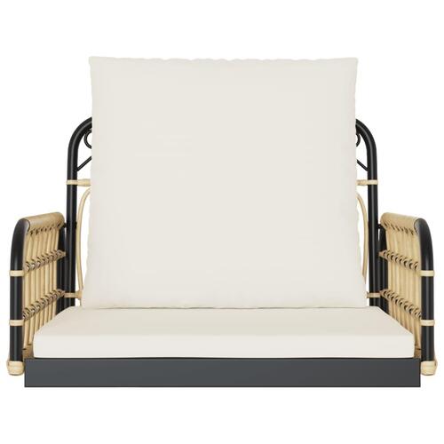 Hængestol med hynder 63x58x39 cm polyrattan og stål