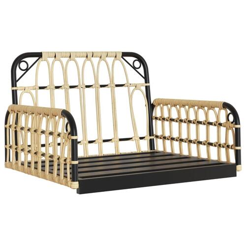 Hængestol med hynder 63x58x39 cm polyrattan og stål