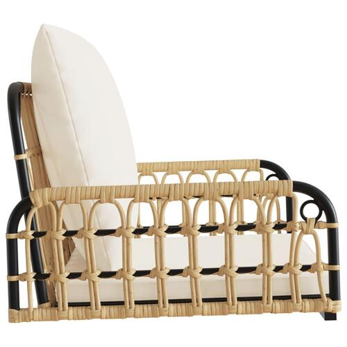 Hængestol med hynder 63x58x39 cm polyrattan og stål