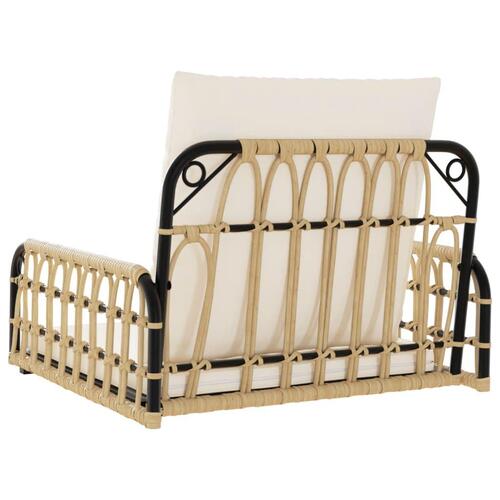 Hængestol med hynder 63x58x39 cm polyrattan og stål