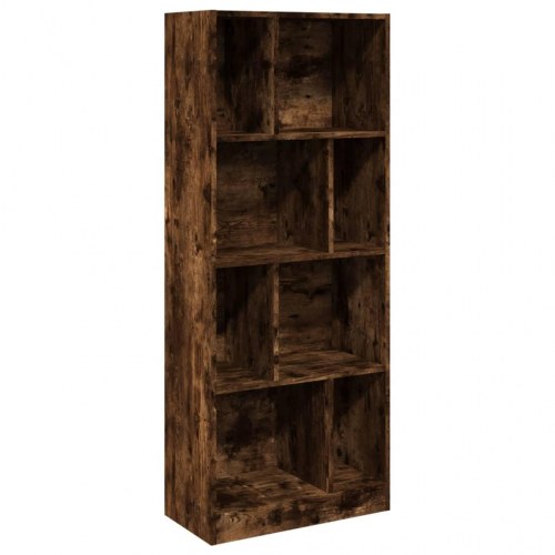 Bogreol 57x28,5x141 cm konstrueret træ røget egetræsfarve