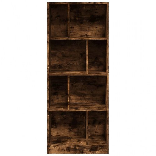 Bogreol 57x28,5x141 cm konstrueret træ røget egetræsfarve
