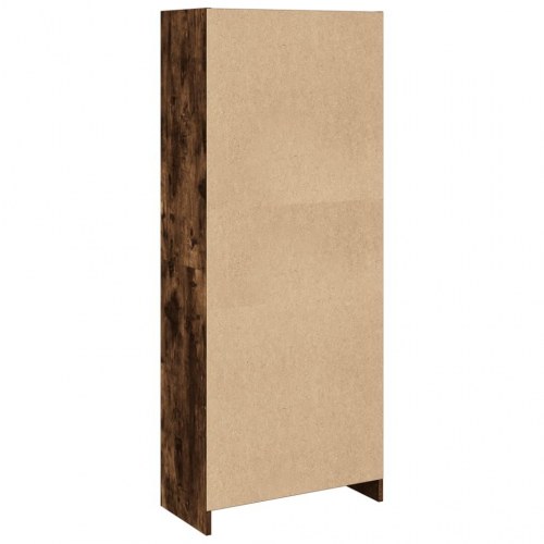 Bogreol 57x28,5x141 cm konstrueret træ røget egetræsfarve