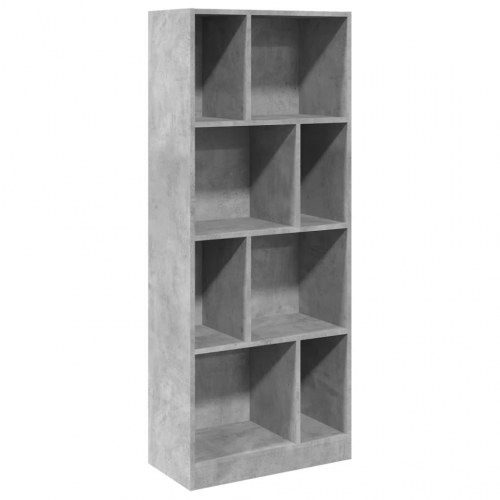 Bogreol 57x28,5x141 cm konstrueret træ betongrå
