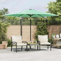 Haveparasol med stålstang 288x288x225 cm grøn