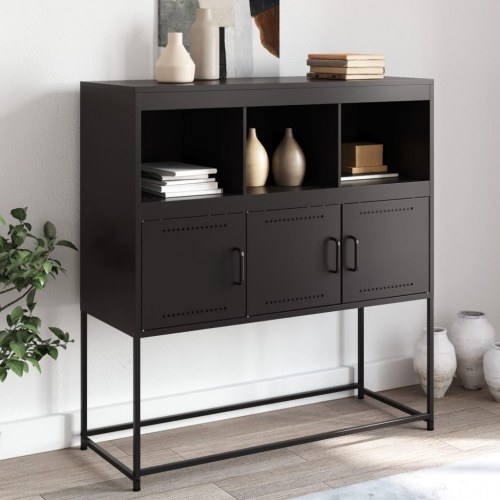Skab 100,5x39x107 cm stål sort