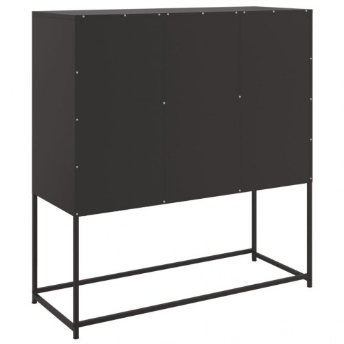 Skab 100,5x39x107 cm stål sort