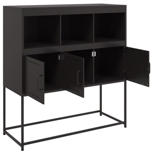 Skab 100,5x39x107 cm stål sort