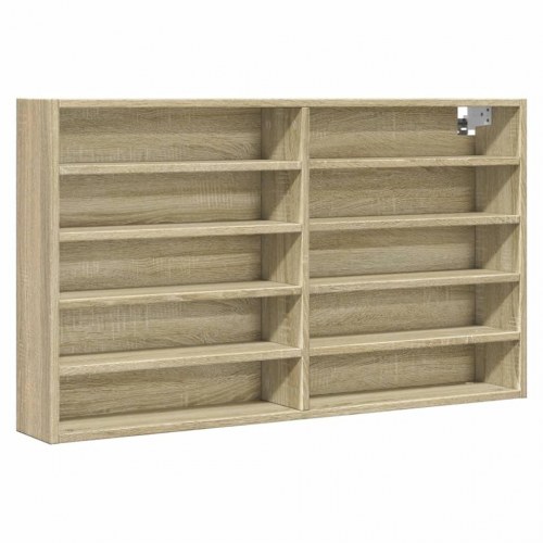 Vitrineskab 100x15x58 cm konstrueret træ sonoma-eg