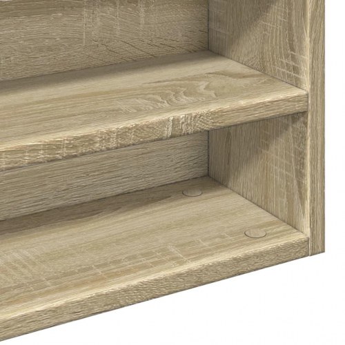 Vitrineskab 100x15x58 cm konstrueret træ sonoma-eg