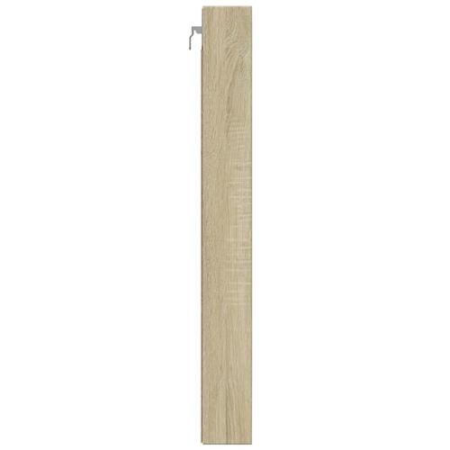 Vitrineskab 100x8,5x75 cm konstrueret træ sonoma-eg