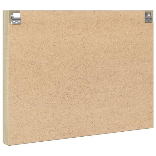 Vitrineskab 100x8,5x75 cm konstrueret træ sonoma-eg