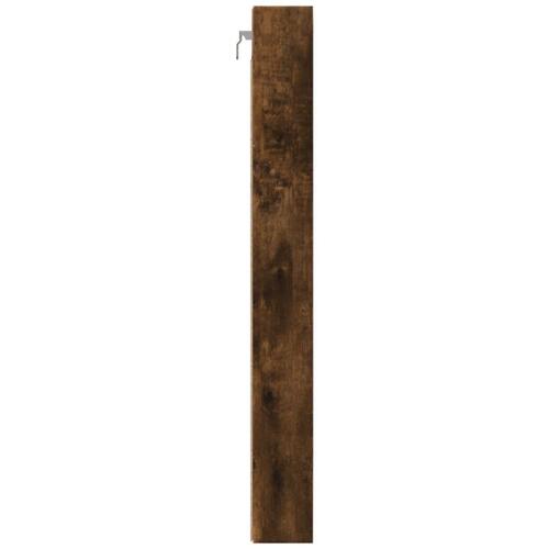 Vitrineskab 100x8,5x75 cm konstrueret træ røget egetræsfarve