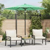 Parasol med stålstang 223x223x213 cm grøn