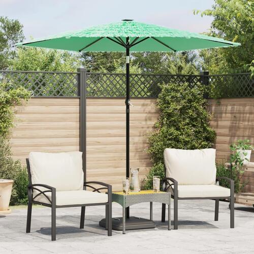 Parasol med stålstang 223x223x213 cm grøn