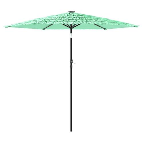 Parasol med stålstang 223x223x213 cm grøn