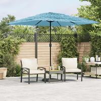 Haveparasol med stålstang 248x248x248 cm blå