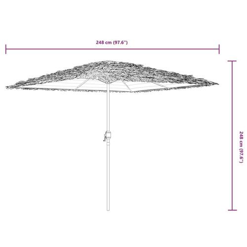Haveparasol med stålstang 248x248x248 cm blå