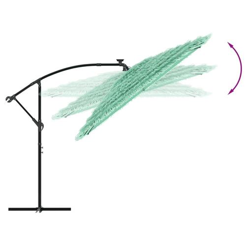 Haveparasol med stålstang 290x290x238 cm grøn