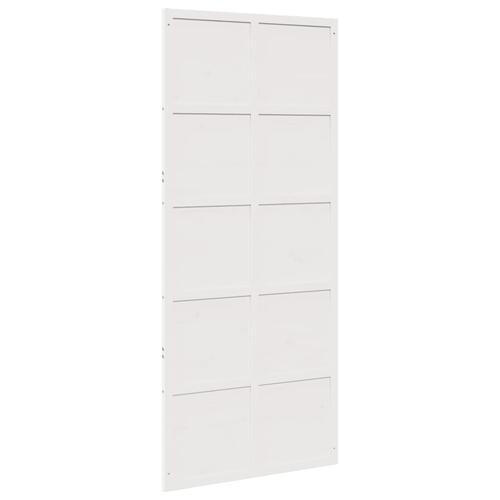 Skydedør 90x208 cm massivt fyrretræ hvid