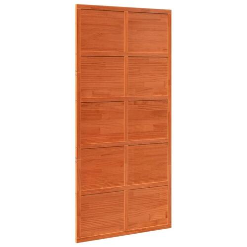 Skydedør 100x208 cm massivt fyrretræ gyldenbrun