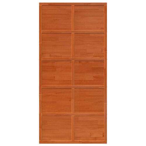 Skydedør 100x208 cm massivt fyrretræ gyldenbrun
