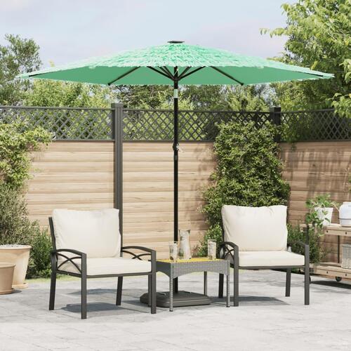 Haveparasol med stålstang 268x268x226 cm grøn